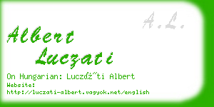 albert luczati business card